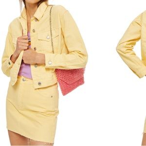 Topshop yellow jean jacket